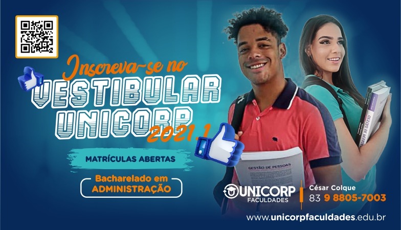 Inscreva-se no VESTIBULAR UNICORP Faculdades 2021.1